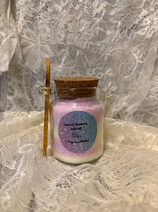 Lemon and blueberry bath slat