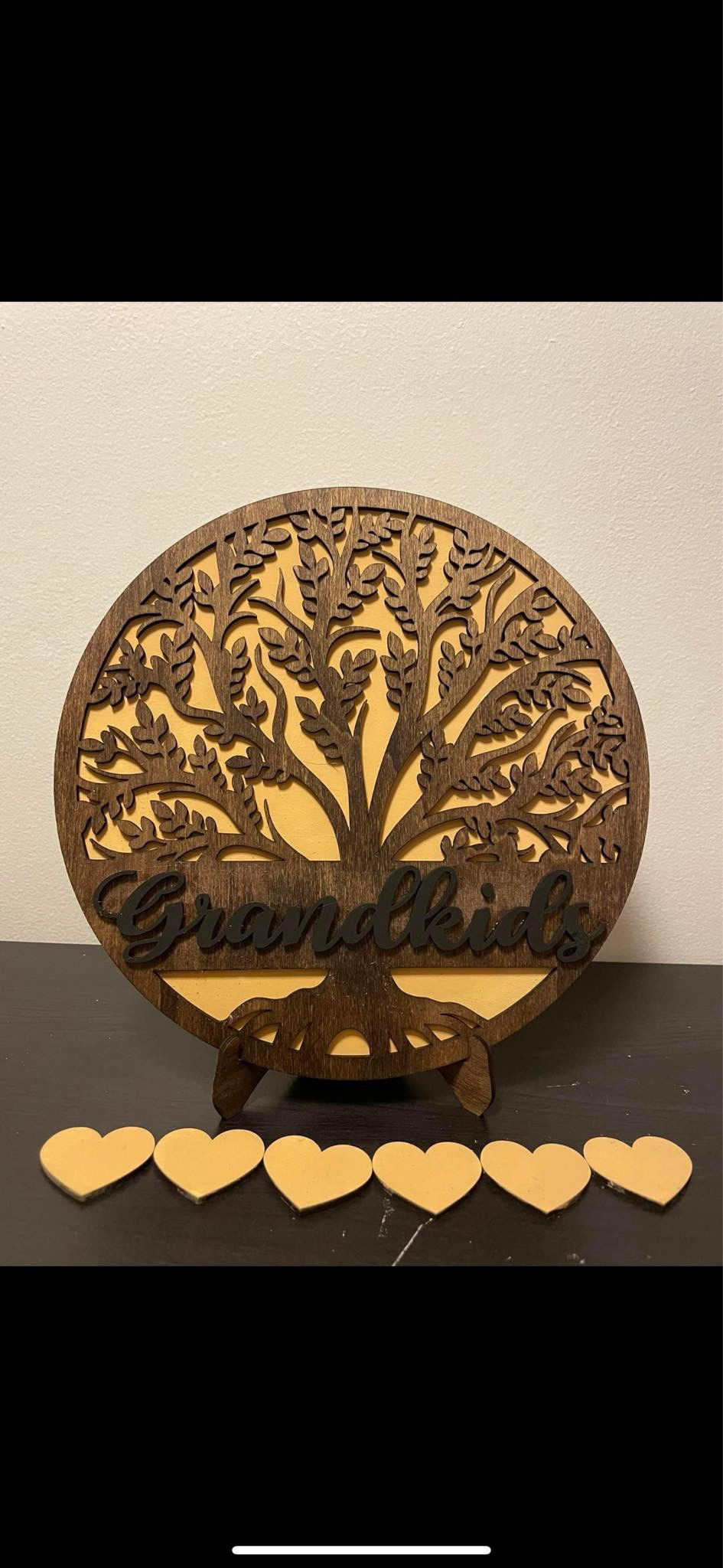 Laser engraved family tree